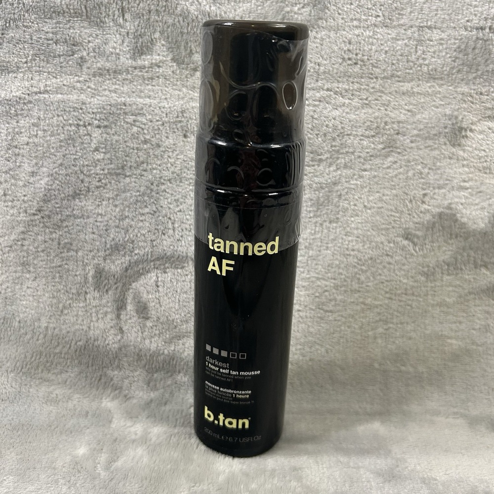 B.Tan Tanned AF‎ Self Tan Mousse 6.7 oz Darkest 1 Hour New Sealed